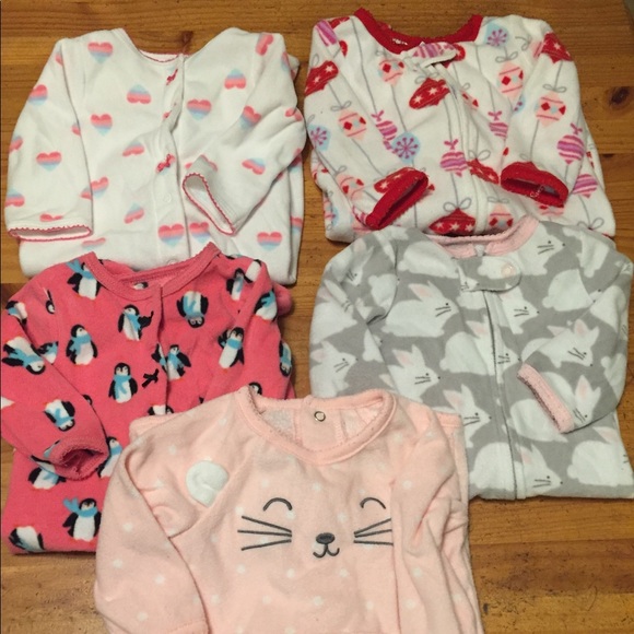fleece pajamas for baby girl